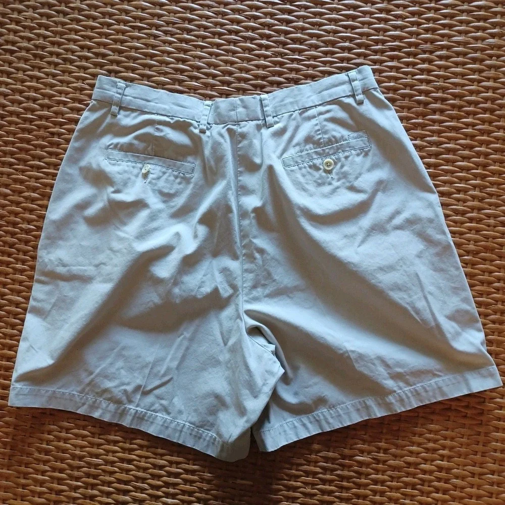F by Faconnable Womens Tan Pleated Shorts‎ Size 14 Cotton Casual Chino